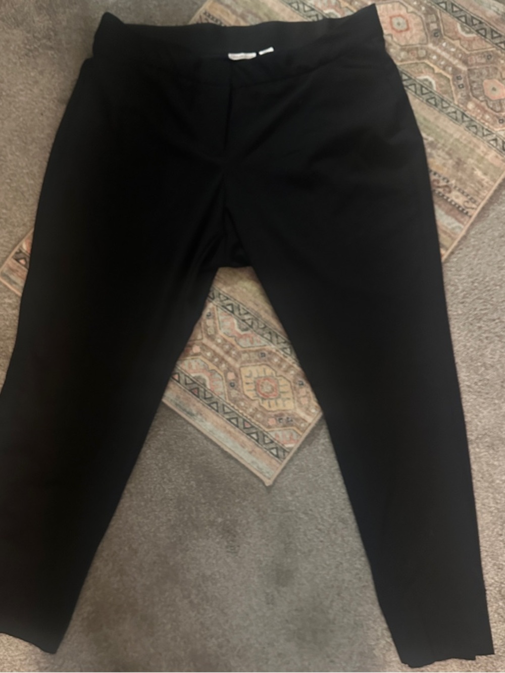 croft & barrow Black Straight-Leg Dress/Casual Pants